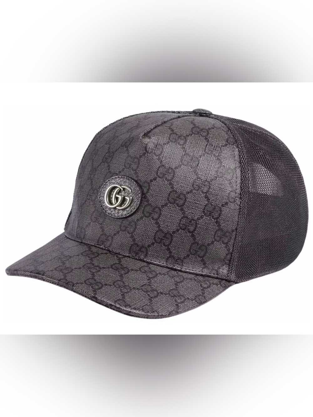 Gucci Hat Iconic Brown GG Pattern Designer Cap Grey/Black